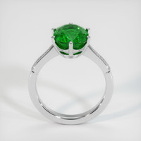 Pave Emerald Ring 3.10 Ct., 18K White Gold Preview
