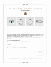 Emerald Ring 0.78 Ct., 18K White Gold Appraisal