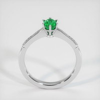 Pave Emerald Ring 0.48 Ct., 18K White Gold Preview