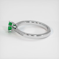 Pave Emerald Ring 0.48 Ct., 18K White Gold Preview