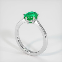 Emerald Ring 1.18 Ct., 18K White Gold Preview