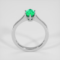 0.80 Ct. Emerald Ring, 18K White Gold 3