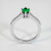 0.44 Ct. Emerald Ring, 18K White Gold 3