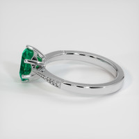 0.98 Ct. Emerald Ring, 18K White Gold 4