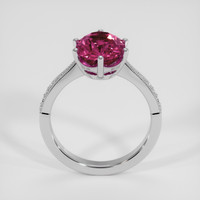 3.42 Ct. Purplish Pink Rhodolite Garnet Ring, 18K White Gold 3