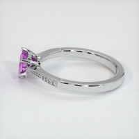 0.72 Ct. Pink Sapphire Ring, 18K White Gold 4