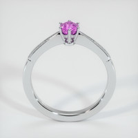 0.52 Ct. Pink Sapphire Ring, 18K White Gold 3