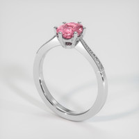 1.36 Ct. Padparadscha Sapphire Ring, 18K White Gold 2
