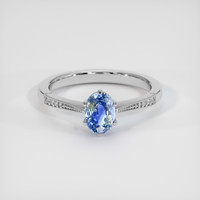 1.06 Ct. Bi Color Sapphire Ring, 18K White Gold 1