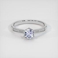 0.88 Ct. Violet Sapphire Ring, 18K White Gold 1