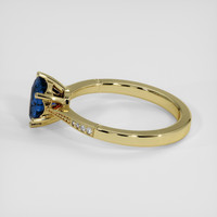 0.97 Ct. Blue Sapphire Ring, 10K Yellow Gold 4