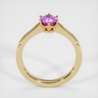 0.72 Ct. Pink Sapphire Ring, 14K Yellow Gold 3