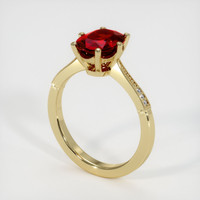 2.21 Ct. Ruby Ring, 14K Yellow Gold 2