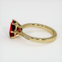 2.21 Ct. Ruby Ring, 14K Yellow Gold 4
