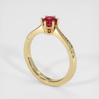 1.00 Ct. Ruby Ring, 14K Yellow Gold 2
