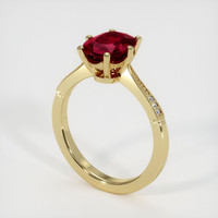 2.44 Ct. Ruby Ring, 14K Yellow Gold 2