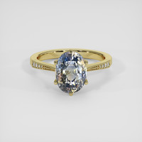 3.22 Ct. Bi Color Sapphire Ring, 14K Yellow Gold 1