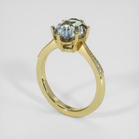 3.22 Ct. Bi Color Sapphire Ring, 14K Yellow Gold 2