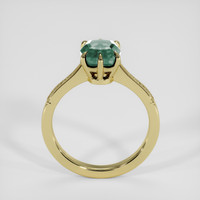 2.38 Ct. Bluish Green Sapphire Ring, 14K Yellow Gold 3