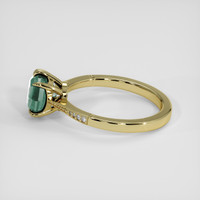 2.38 Ct. Bluish Green Sapphire Ring, 14K Yellow Gold 4