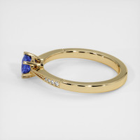 0.40 Ct. Blue Sapphire Ring, 18K Yellow Gold 4