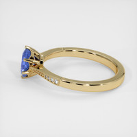 0.90 Ct. Blue Sapphire Ring, 18K Yellow Gold 4