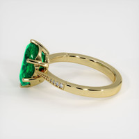 2.95 Ct. Emerald Ring, 18K Yellow Gold 4