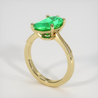 2.59 Ct. Emerald Ring, 18K Yellow Gold 2