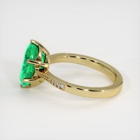 3.26 Ct. Emerald Ring, 18K Yellow Gold 4