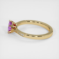 0.72 Ct. Pink Sapphire Ring, 18K Yellow Gold 4