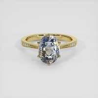 3.22 Ct. Bi Color Sapphire Ring, 18K Yellow Gold 1
