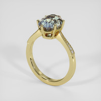 3.22 Ct. Bi Color Sapphire Ring, 18K Yellow Gold 2