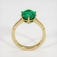 3.17 Ct. Emerald Ring, 18K Yellow Gold 3