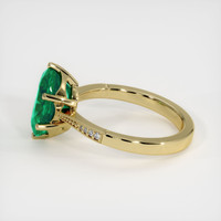 3.17 Ct. Emerald Ring, 18K Yellow Gold 4