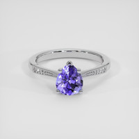 1.66 Ct. Violet Tanzanite Ring, Platinum 950 1