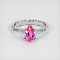 1.24 Ct. Pink Sapphire Ring, Platinum 950 1