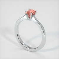 0.83 Ct. Padparadscha Sapphire Ring, Platinum 950 2