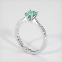 1.14 Ct. Bluish Green Sapphire Ring, Platinum 950 2