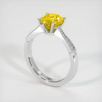 4.07 Ct. Yellow Sapphire Ring, Platinum 950 2