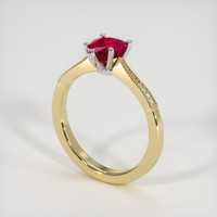 1.10 Ct. Purplish Red Ruby Ring, 14K Rose Gold 2