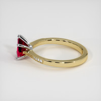 1.10 Ct. Purplish Red Ruby Ring, 14K Rose Gold 4
