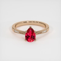 1.57 Ct. Purplish Red Ruby Ring, 14K Rose Gold 1