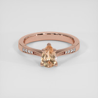 1.38 Ct. Padparadscha Sapphire Ring, 18K Rose Gold 1