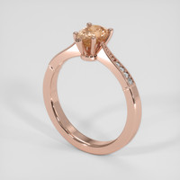 1.38 Ct. Padparadscha Sapphire Ring, 18K Rose Gold 2