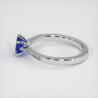 0.58 Ct. Blue Sapphire Ring, 14K White Gold 4