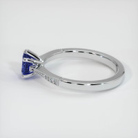 0.50 Ct. Blue Sapphire Ring, 14K White Gold 4