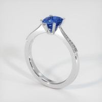 1.25 Ct. Blue Sapphire Ring, 14K White Gold 2