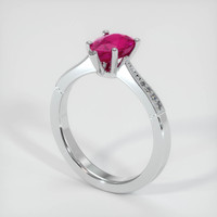1.25 Ct. Pink Sapphire Ring, 14K White Gold 2