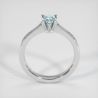 0.91 Ct. Greyish Blue Sapphire Ring, 14K White Gold 3