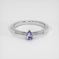 0.42 Ct. Purple Sapphire Ring, 14K White Gold 1